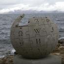 Wikipedia globe near Lake Sevan, Armenia